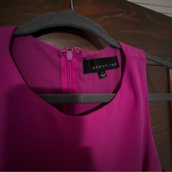 Adelyn Rae Ruffled Mini Dress Racerback - Purple Magenta - Picture 4 of 5